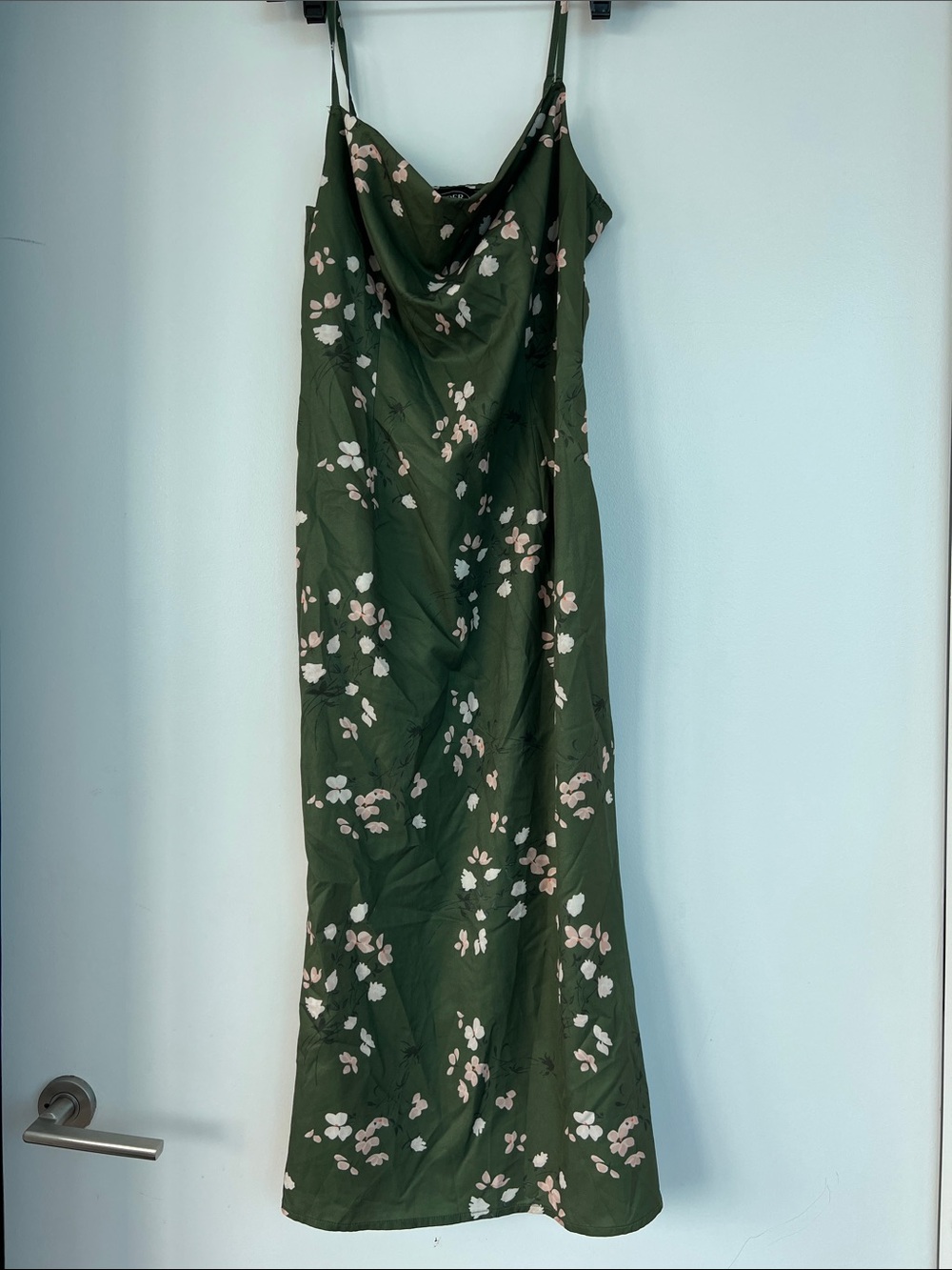 Cider Olive Green Floral Slip Dress